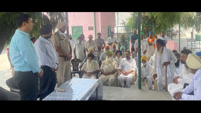 SIT members interacting with local residents at Burj Jawahar Singh Wala village in Faridkot district on Wednesday. SIT members interacting with local residents at Burj Jawahar Singh Wala village in Faridkot district on Wednesday.