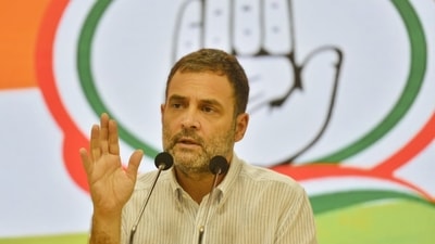 Congress leader Rahul Gandhi addressing a press conference in New Delhi. The Congress leader criticised the government over price rise and rise in prices of fuels. (Sanjeev Verma/HT Photo) Congress leader Rahul Gandhi addressing a press conference in New Delhi. The Congress leader criticised the government over price rise and rise in prices of fuels. (Sanjeev Verma/HT Photo)