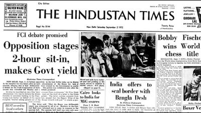 HT This Day: September 2, 1972 — Bobby Fischer wins world chess title HT This Day: September 2, 1972 — Bobby Fischer wins world chess title