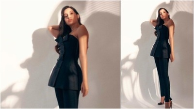Sharing the pictures on Instagram, Nora Fatehi captioned it, "Switchin' the positions for you… ." (Instagram/@norafatehi) Sharing the pictures on Instagram, Nora Fatehi captioned it, "Switchin' the positions for you… ." (Instagram/@norafatehi)