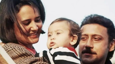 Baby Tiger Shroff with his parents, Ayesha and Jackie Shroff. Baby Tiger Shroff with his parents, Ayesha and Jackie Shroff.