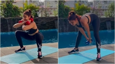 Work on your upper body with 5 intense dumbbell exercises by Yasmin Karachiwala (Instagram/@yasminkarachiwala) Work on your upper body with 5 intense dumbbell exercises by Yasmin Karachiwala (Instagram/@yasminkarachiwala)