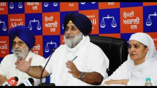 Shiromani Akali Dal chief Sukhbir Singh Badal has announced the names of 22 candidates for the Punjab assembly elections to be held early next year. (HT file photo)