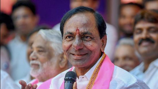 Hyderabad: Telangana chief minister K Chandrashekar Rao’s promise to the Dalit community is that each SC family in Telangana would be given <span class='webrupee'>₹</span>10 lakh to start any business venture of their choice, without any stress to return the money. (PTI)