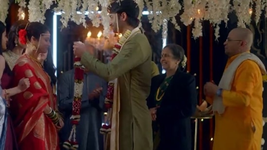 Ankita Lokhende and Shaheer Sheikh in a still from Pavitra Rishta 2 trailer.