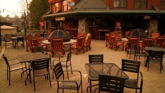 The report showed an accelerating trend, with the number of disasters increasing nearly fivefold from the 1970s to the most recent decade. In picture - An empty restaurant after mandatory evacuation was ordered due to the Caldor Fire in South Lake Tahoe, California. (AP)