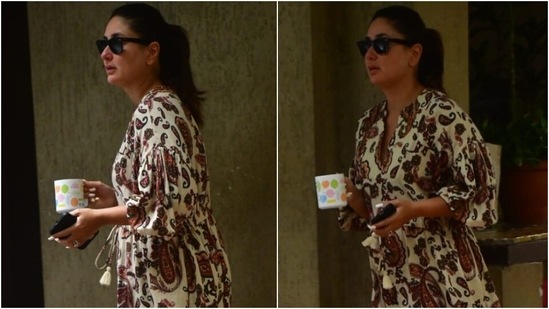 Kareena Kapoor's printed mini dress for outing with Jeh costs less than <span class='webrupee'>?</span>1k, details here(HT Photo/Varinder Chawla)