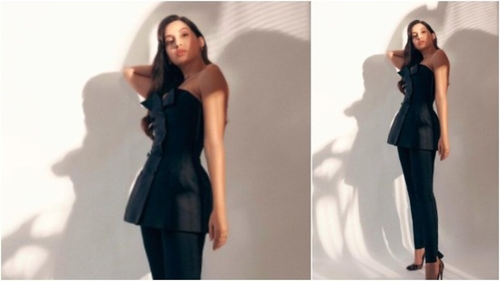 Sharing the pictures on Instagram, Nora Fatehi captioned it, "Switchin' the positions for you… ."(Instagram/@norafatehi)