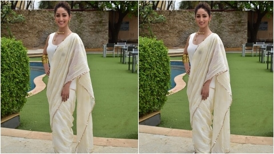 We loved Yami's ensemble for the promotional event. She truly nailed the modern vibes with the traditional silhouette. What do you think of her attire?(HT Photo/Varinder Chawla)