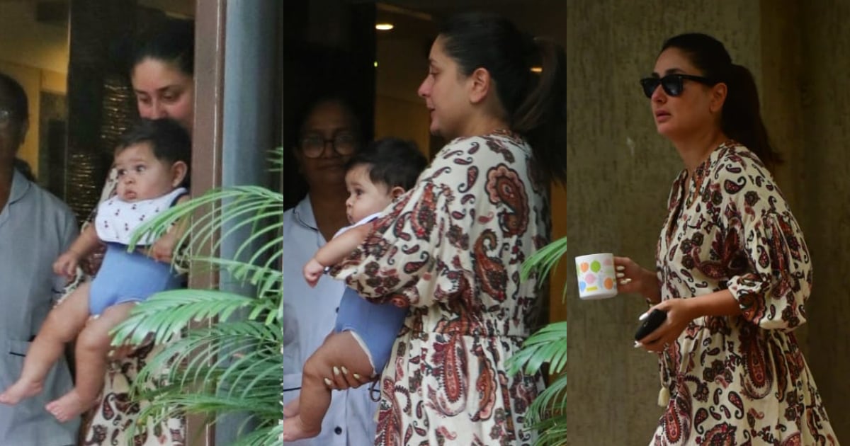 Kareena Kapoor along with her son Jeh. 