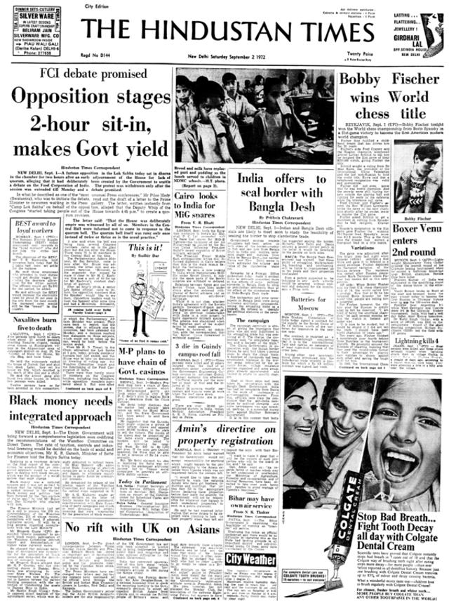 HT This Day: September 2, 1972 — Bobby Fischer wins world chess title HT This Day: September 2, 1972 — Bobby Fischer wins world chess title