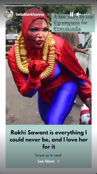 Twinkle had on Tuesday shared an article written on Rakhi on her website Tweak India.