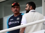 India's captain Virat Kohli and Ravi Shastri.(AP) India's captain Virat Kohli and Ravi Shastri.(AP)