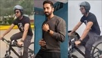 Ayushmann Khurrana cycles wearing a helmet for this reason, here’s why you should too opt for this cardio exercise(Instagram/ayushmannk) Ayushmann Khurrana cycles wearing a helmet for this reason, here’s why you should too opt for this cardio exercise(Instagram/ayushmannk)