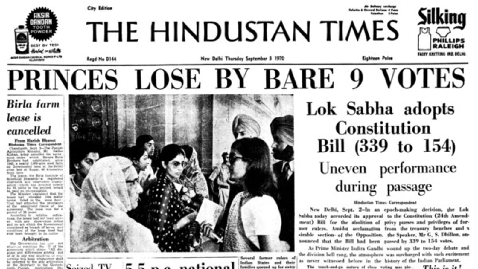 Dr.Hari Desai - Breach of Faith: Abolition of Privy Purses • For her own  populist politics PM Indira Gandhi got rid of Sardar Patel's commitment to  the Rulers • On 28 December