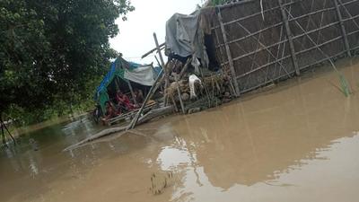 A house submerged in floodwater. (Prashant Kumar/HT Photo) A house submerged in floodwater. (Prashant Kumar/HT Photo)