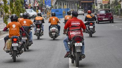 Deliverymen of food aggregators are not formal employees and are accordingly called partners, agents, executives or associates. Experts say this nomenclature that they are ineligible for several benefits, be it a monthly salary or a provident fund account. (PTI File) Deliverymen of food aggregators are not formal employees and are accordingly called partners, agents, executives or associates. Experts say this nomenclature that they are ineligible for several benefits, be it a monthly salary or a provident fund account. (PTI File)