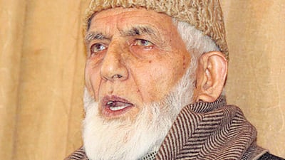 Syed Ali Shah Geelani died late on Wednesday after a prolonged illness. (HT archive)