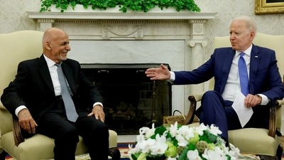 The White House did not confirm the reportedly last call between Ashraf Ghani and Joe Biden but said that what has been reported as the content of the call was Biden's public stance. (REUTERS)
