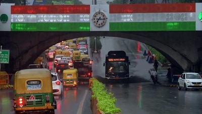 An early morning view of the Minto Bridge during rainfall, in Delhi. (ANI) An early morning view of the Minto Bridge during rainfall, in Delhi. (ANI)