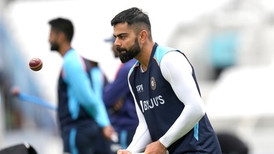 India's Virat Kohli during a training session. (AP)