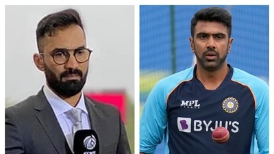Dinesh Karthik and R Ashwin collage. (File/AP)