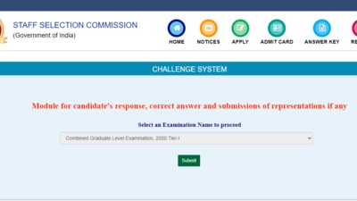 SSC CGL Tier 1 answer keys: Candidates who have appeared in the examination can check the answer keys from the official website of the commission at ssc.nic.in. (ssc.nic.in)