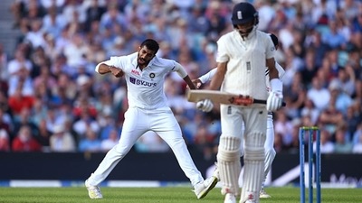Jasprit Bumrah picked up his 99th Test wicket, dismissing opener Haseeb Hameed for a duck. (Getty) Jasprit Bumrah picked up his 99th Test wicket, dismissing opener Haseeb Hameed for a duck. (Getty)