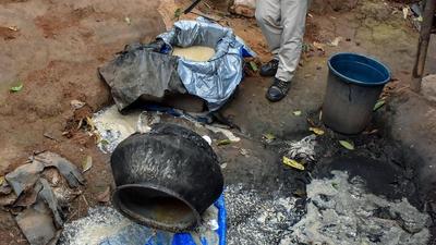 An illicit liquor unit being destroyed. (HT FILE PHOTO)