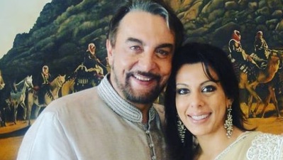 Kabir Bedi with his daughter Pooja Bedi.