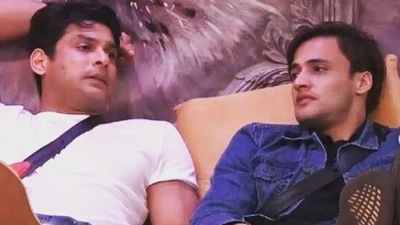 Sidharth Shukla and Asim Riaz on Bigg Boss 13. Sidharth Shukla and Asim Riaz on Bigg Boss 13.