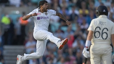 Umesh Yadav struck late in the day for India as he picked up the big wicket of England captain Joe Root. (Getty) Umesh Yadav struck late in the day for India as he picked up the big wicket of England captain Joe Root. (Getty)