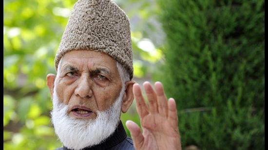 Syed Ali Shah Geelani passed away at his Hyderpora residence in Srinagar on Wednesday. (ANI)