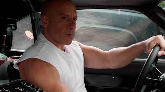 This image released by Universal Pictures shows Vin Diesel in a scene from F9: The Fast Saga.(AP) This image released by Universal Pictures shows Vin Diesel in a scene from F9: The Fast Saga.(AP)