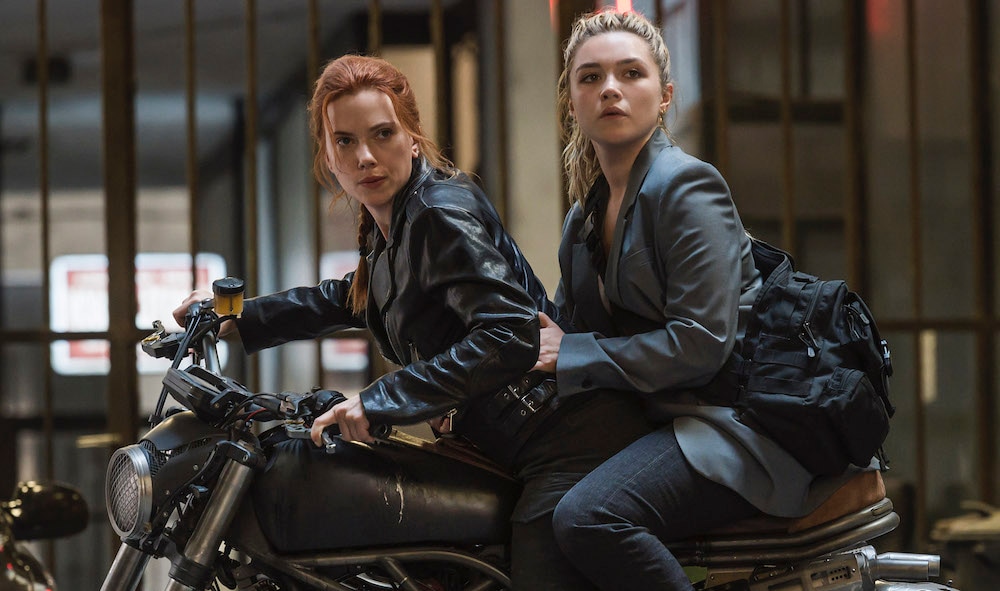 Scarlett Johansson and Florence Pugh in a still from Black Widow.