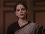 Kangana Ranaut in a still from Thalaivii. Kangana Ranaut in a still from Thalaivii.