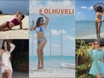 Making fans go weak in the knees, Bollywood queen Sunny Leone has been dropping one bombastic beachwear look after another whether it is in bikinis, monokini or mini dresses.