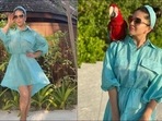 Sunny Leone sizzles resort wear fashion in blue lagoon dress at Maldives(Instagram/sunnyleone) Sunny Leone sizzles resort wear fashion in blue lagoon dress at Maldives(Instagram/sunnyleone)