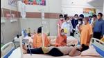 Uttar Pradesh chief minister Yogi Adityanath meets patients at a government medical college in Firozabad. (PTI) Uttar Pradesh chief minister Yogi Adityanath meets patients at a government medical college in Firozabad. (PTI)