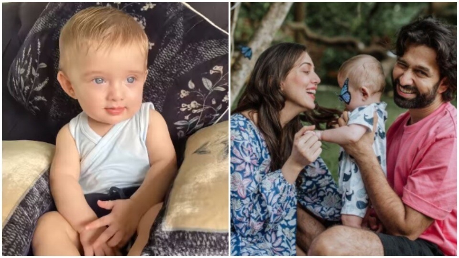 Nakuul Mehta and Jankee Parekh introduce their blue-eyed son Sufi as he