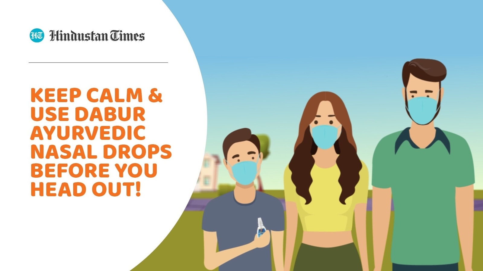 Keep calm and use Dabur Ayurvedic Nasal Drops before you head out!