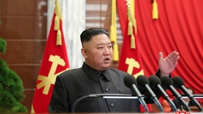 The North Korean leader has issued rare warnings of economic struggles and food shortages in the past months, perhaps to prepare his people for hard times ahead. (KCNA via REUTERS)