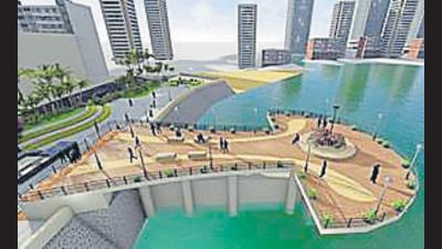 Blueprint of the viewing gallery at Girgaum Chowpatty. (BMC) Blueprint of the viewing gallery at Girgaum Chowpatty. (BMC)