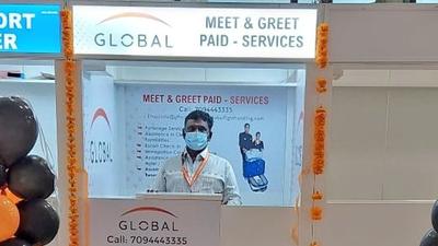 Airport director Santosh Dhoke inaugurated the “Meet and greet” facility on Wednesday. (HT PHOTO)