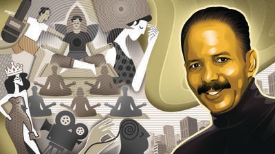 To support this deep dive into holistic health, Mickey Mehta served various hotels as a health club manager, and it was on one such stint at a hotel in Oman where he found great success with his “Mickey Mehta’s Learn Swimming In 24 Hours” programme. (Illustration: Gajanan Nirphale) To support this deep dive into holistic health, Mickey Mehta served various hotels as a health club manager, and it was on one such stint at a hotel in Oman where he found great success with his “Mickey Mehta’s Learn Swimming In 24 Hours” programme. (Illustration: Gajanan Nirphale)