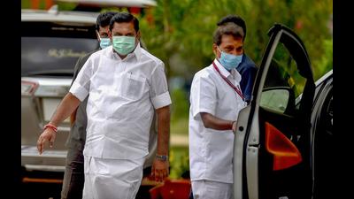 Leader of Opposition Edapaddi Palaniswami leaves after attending the Tamil Nadu legislative assembly session on Friday. (PTI) Leader of Opposition Edapaddi Palaniswami leaves after attending the Tamil Nadu legislative assembly session on Friday. (PTI)