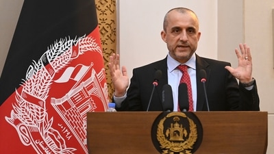 Amrullah Saleh urged the international community to take note of the violation of human rights by the Taliban in the Panjshir Valley. (AFP) Amrullah Saleh urged the international community to take note of the violation of human rights by the Taliban in the Panjshir Valley. (AFP)