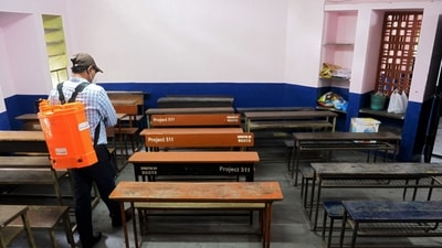 Classes must be sanitised and there must be a monitoring system in place in all schools. (AFP Photo/Representative Image) Classes must be sanitised and there must be a monitoring system in place in all schools. (AFP Photo/Representative Image)