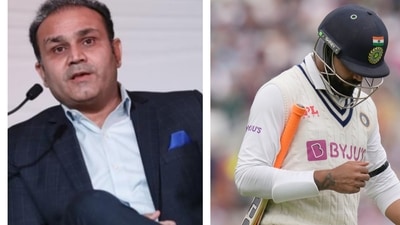 Virender Sehwag and Ravindra Jadeja collage. (File/AP) Virender Sehwag and Ravindra Jadeja collage. (File/AP)