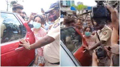 Sidharth Shukla's rumoured girlfriend Shehnaaz Gill arrive at the Oshiwara crematorium with her brother. Sidharth Shukla's rumoured girlfriend Shehnaaz Gill arrive at the Oshiwara crematorium with her brother.